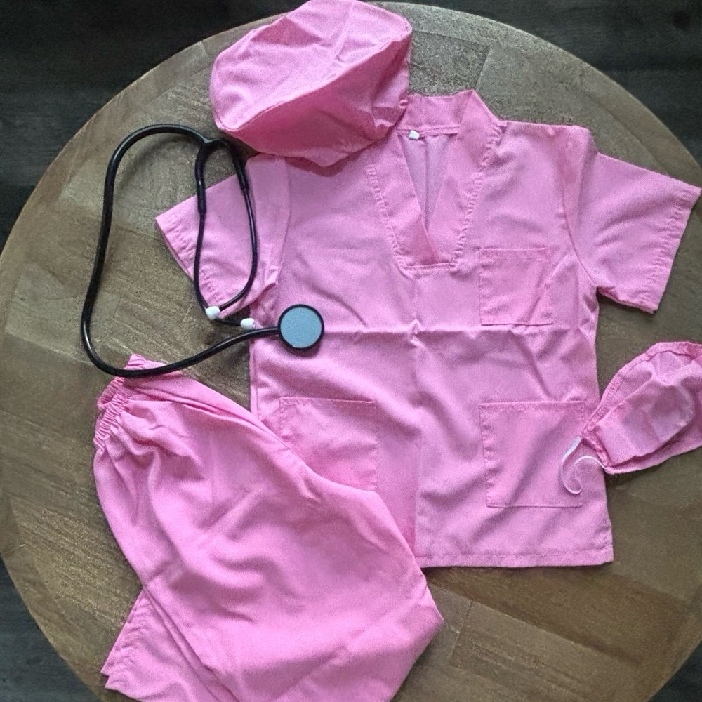 Kids Doctor Nurse Scrub Set Costume 4T-5T